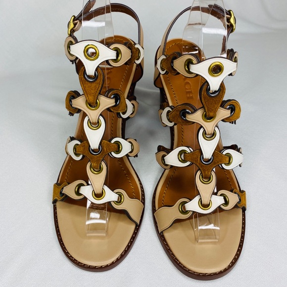 Coach G2075 Mid Heel Sandal with Coach Link - Picture 6 of 11